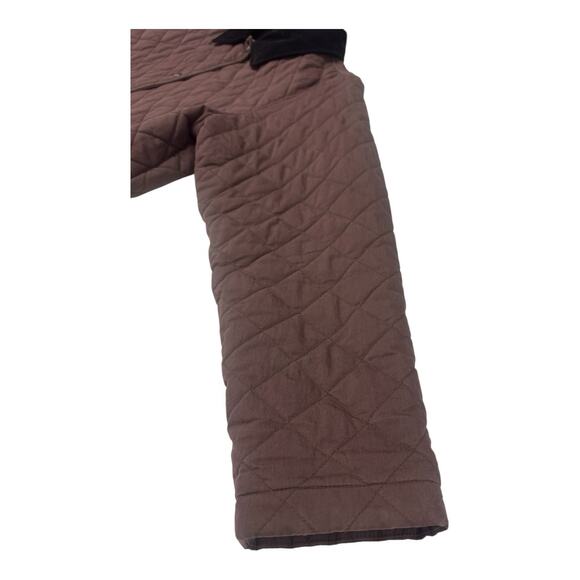 LL BEAN Quilted Barn Coat Women's XL Corduroy Collar Jacket Brown Thermore - Picture 8 of 13